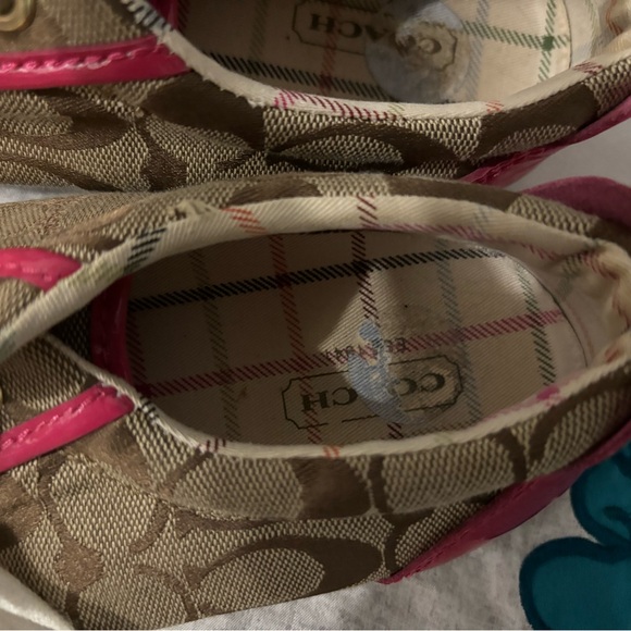 Coach Barrett Brown and Pink Sneakers size 7.5b - Picture 2 of 10